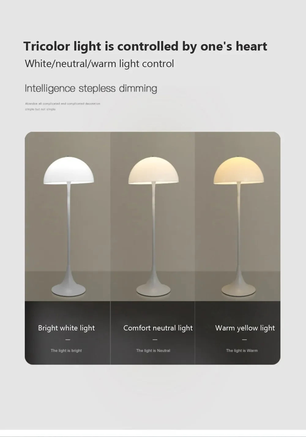 Minimalist White Mushroom Floor Lamp