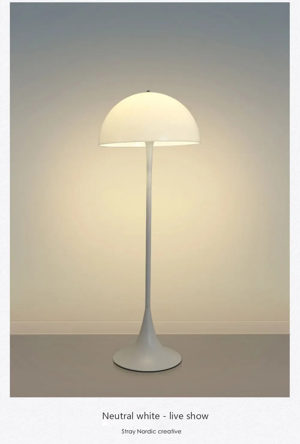 Minimalist White Mushroom Floor Lamp