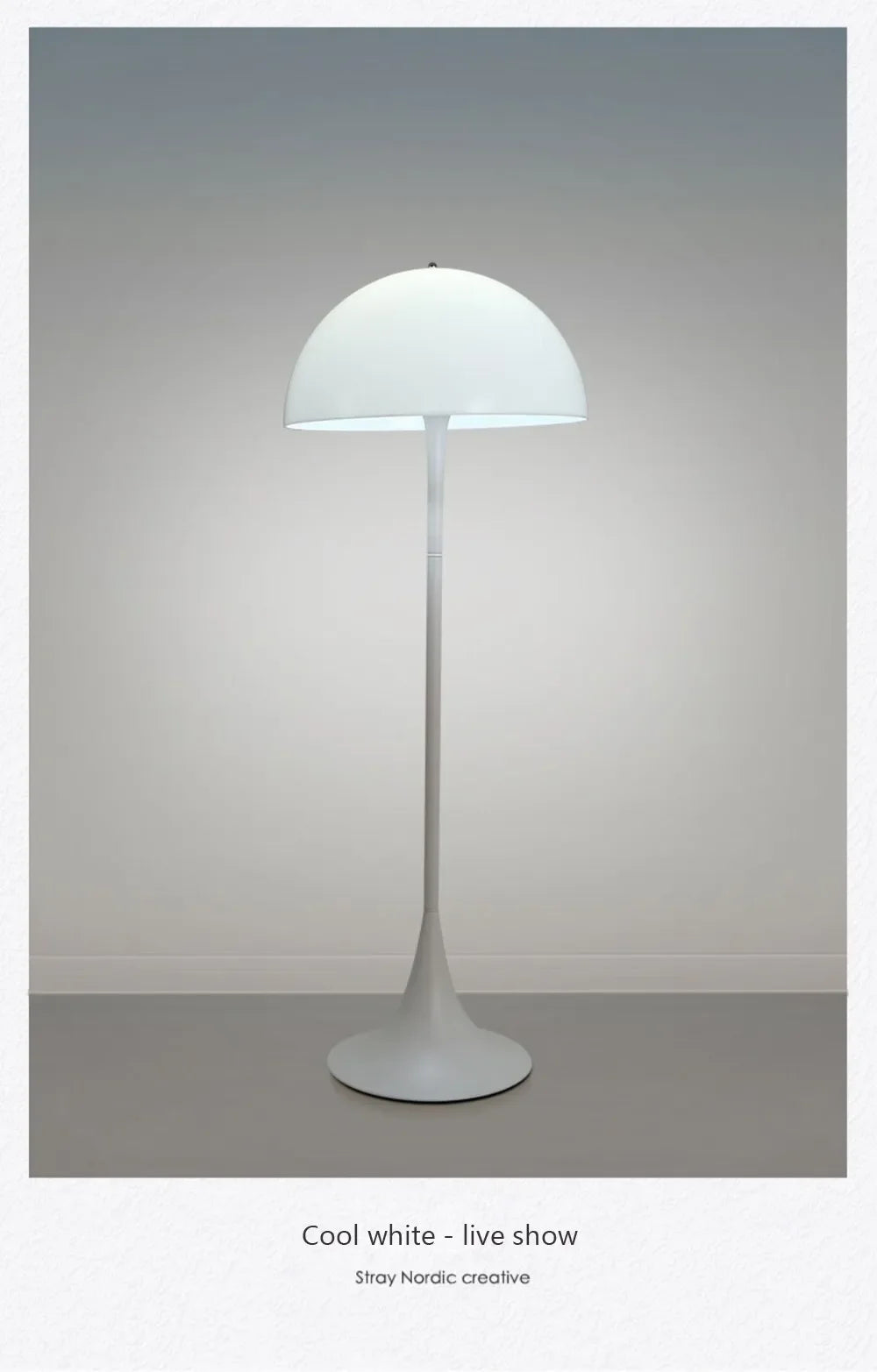 Minimalist White Mushroom Floor Lamp