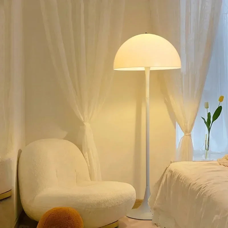 Minimalist White Mushroom Floor Lamp