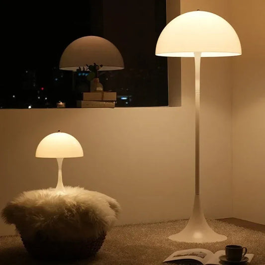 Minimalist White Mushroom Floor Lamp