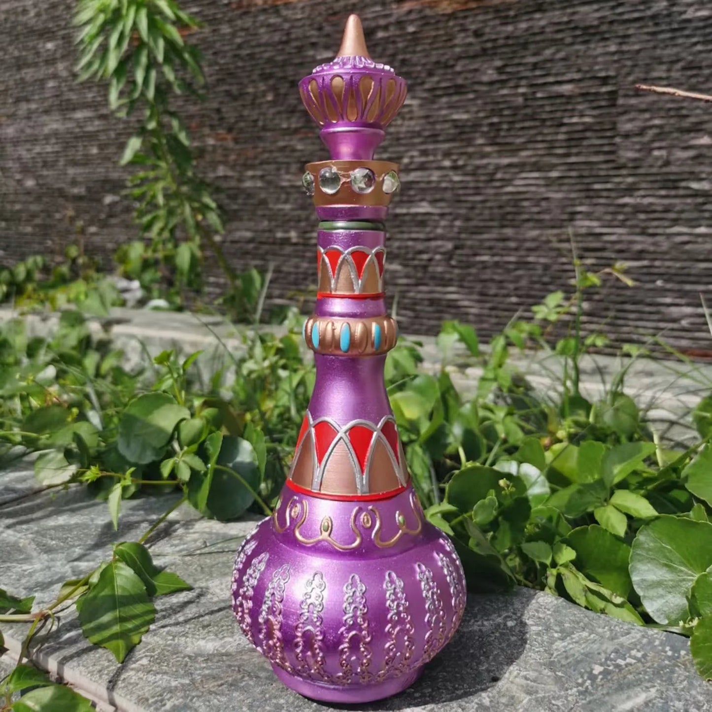 Mirrored Purple Jeannie Bottle Decoration