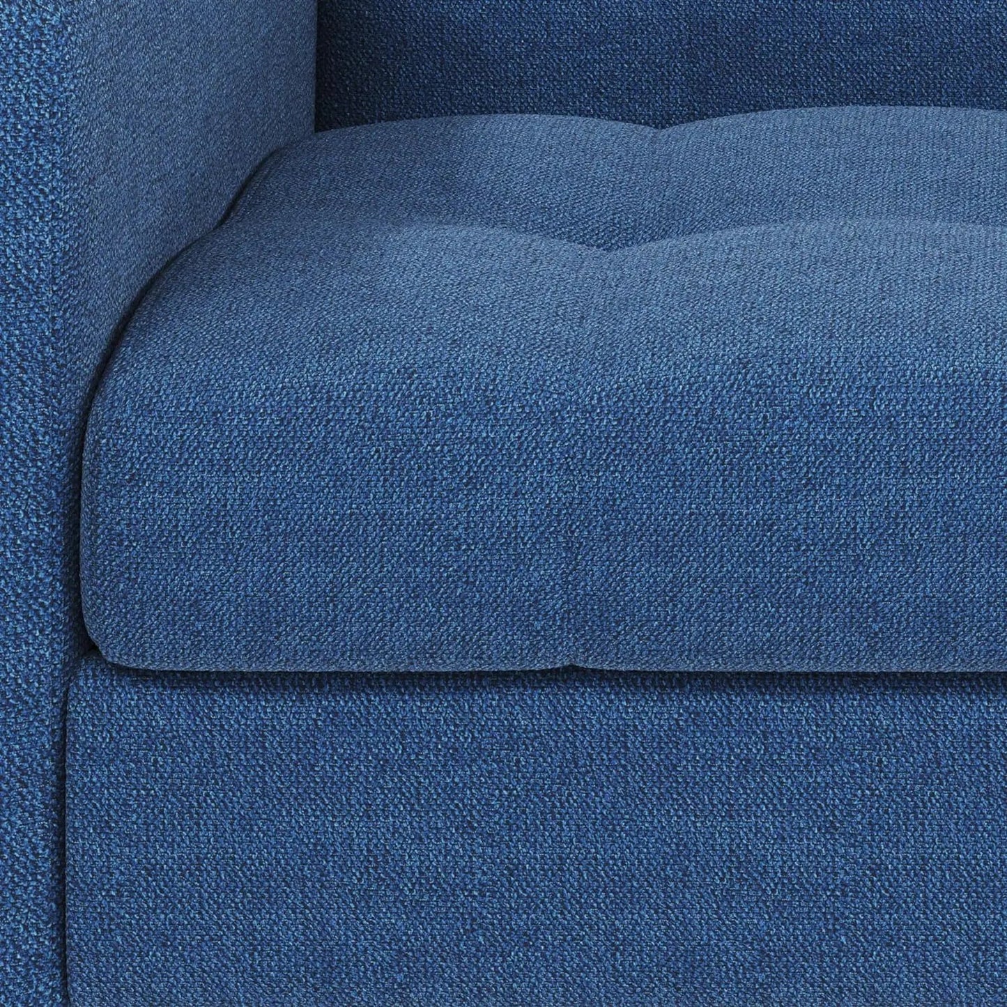 Modern 2-Seater Blue Fabric Sofa