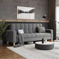 Modern 2-Seater Blue Fabric Sofa