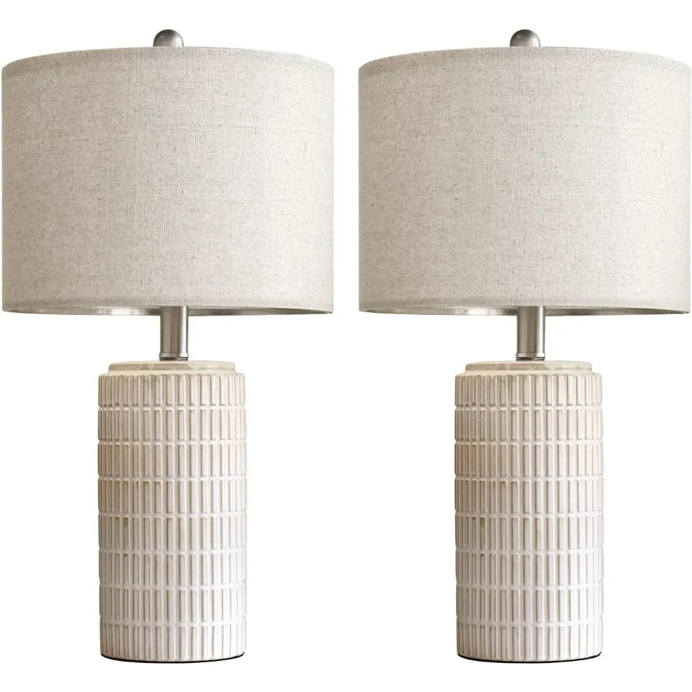 Modern 23" White Ceramic Table Lamps