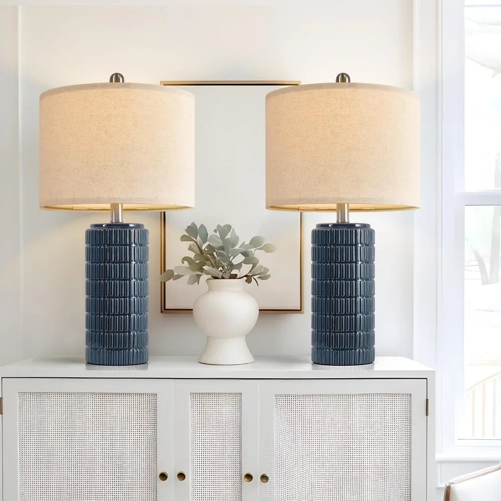 Modern 23" White Ceramic Table Lamps