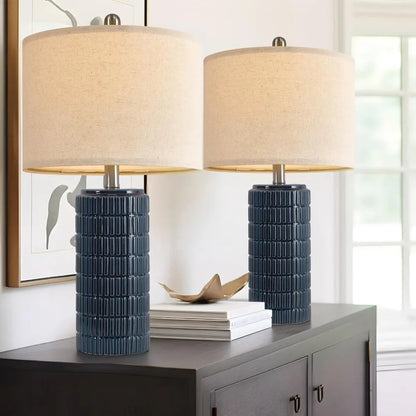 Modern 23" White Ceramic Table Lamps