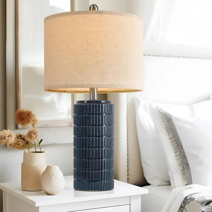 Modern 23" White Ceramic Table Lamps