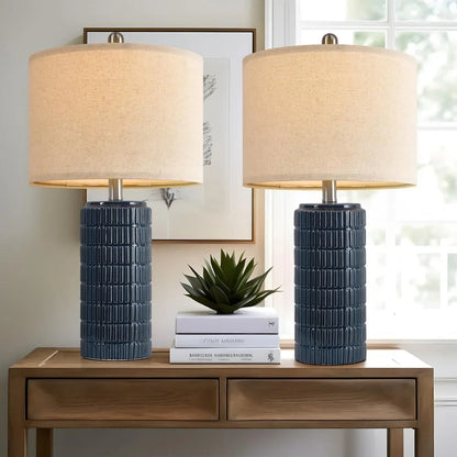 Modern 23" White Ceramic Table Lamps