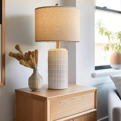 Modern 23" White Ceramic Table Lamps