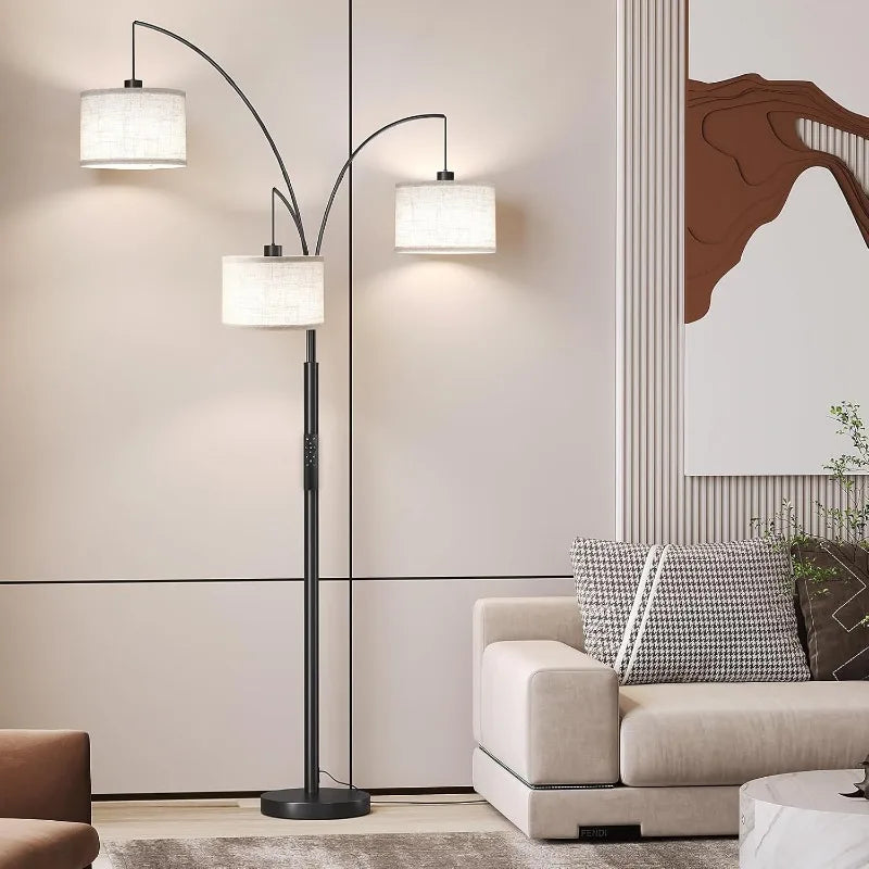 Modern 3-Light Arc Floor Lamp