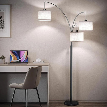 Modern 3-Light Arc Floor Lamp