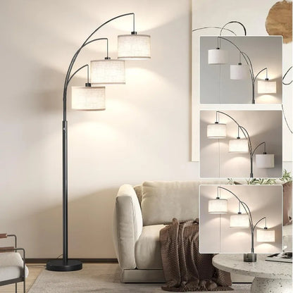 Modern 3-Light Arc Floor Lamp