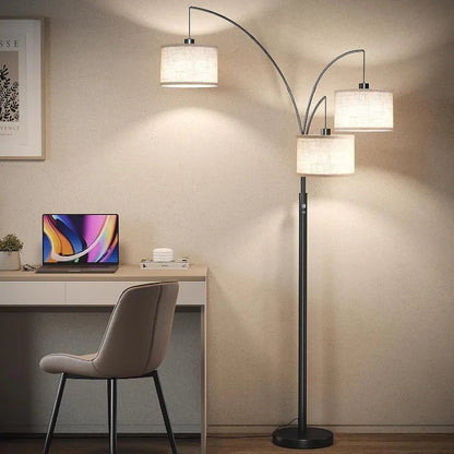 Modern 3-Light Arc Floor Lamp