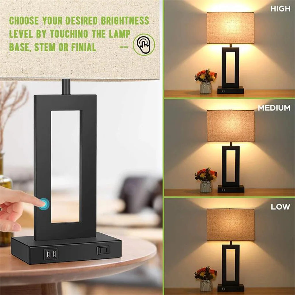 Modern 3-Way Dimmable Bedside Lamp