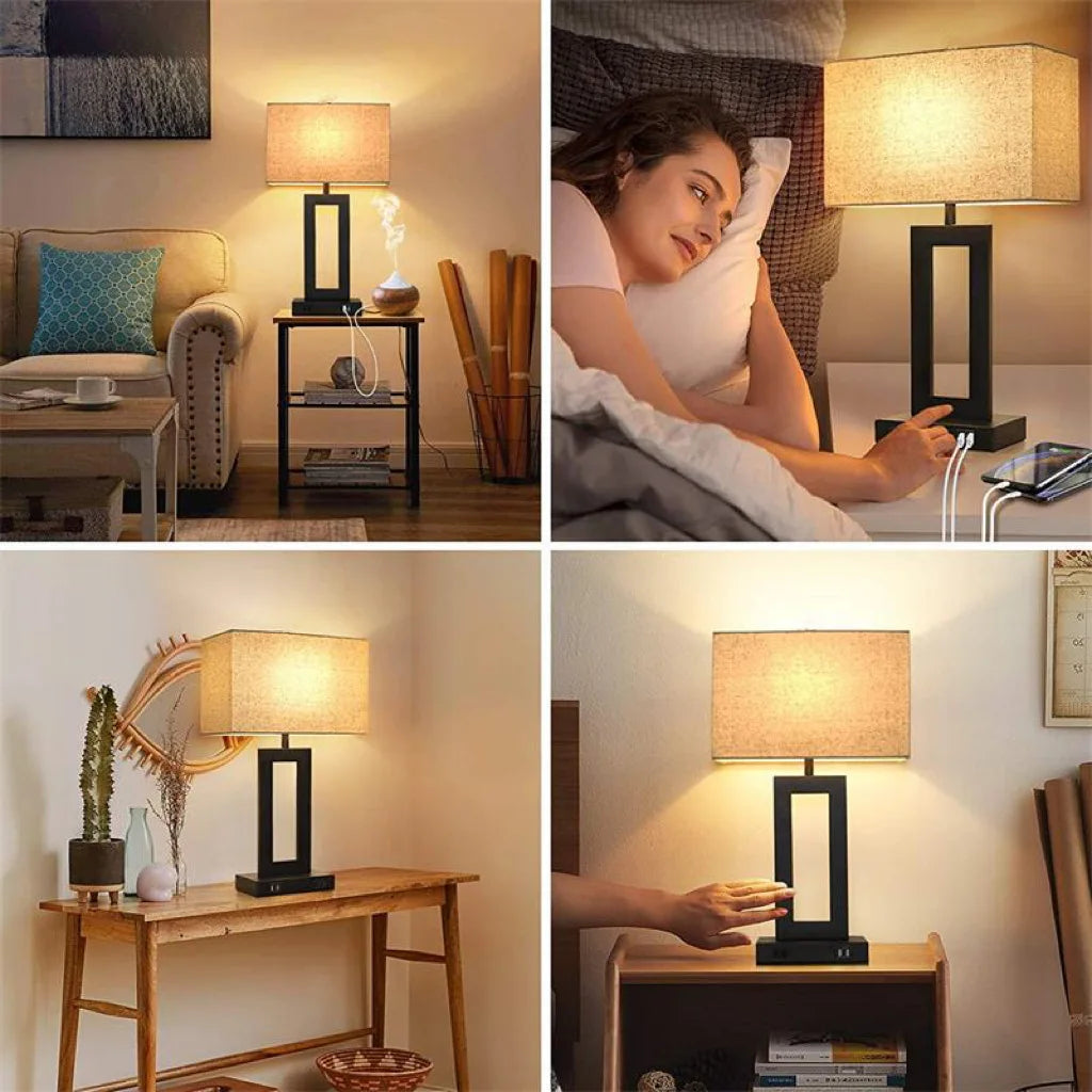 Modern 3-Way Dimmable Bedside Lamp