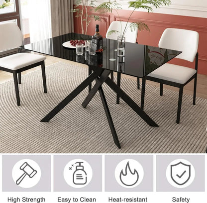 Modern 51" Glass Dining Table