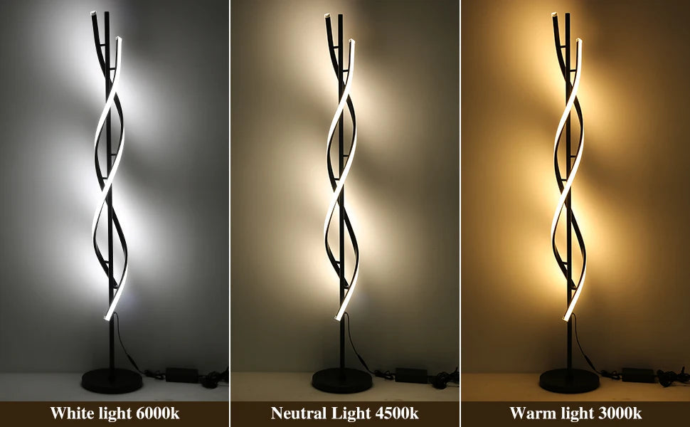 Modern 53" LED Spiral Floor Lamp