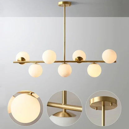 Modern 6-7 Heads Glass Chandelier