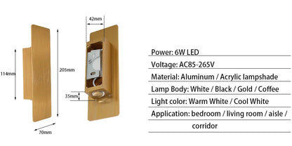 Modern 6W LED Wall Lamp - Aluminium