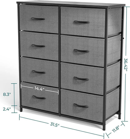 Modern 8-Drawer Fabric Dresser for Stylish Storage