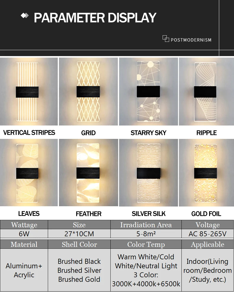 Modern Acrylic LED Wall Lamp