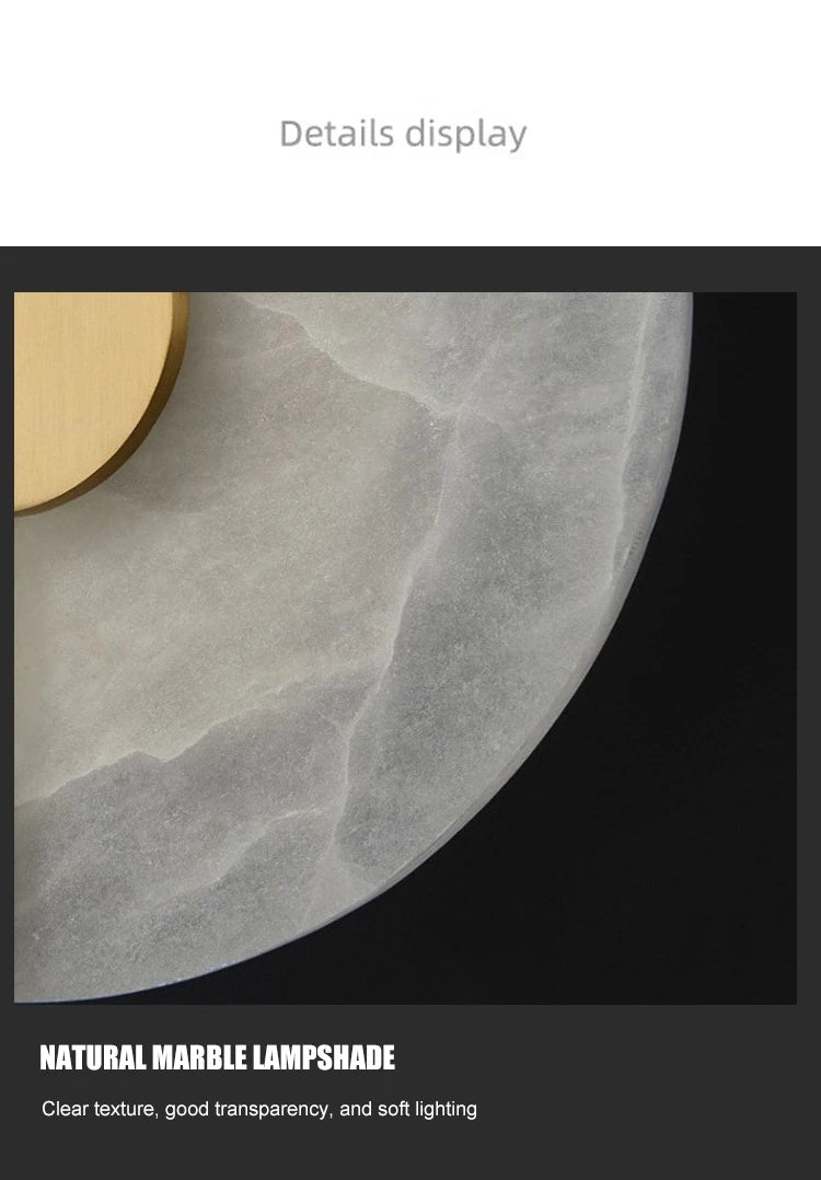 Modern Alabaster Round Wall Lamp