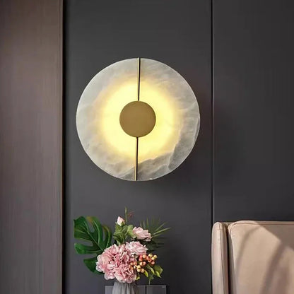 Modern Alabaster Round Wall Lamp