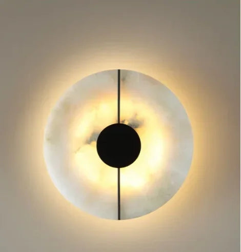 Modern Alabaster Round Wall Lamp