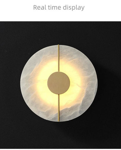 Modern Alabaster Round Wall Lamp