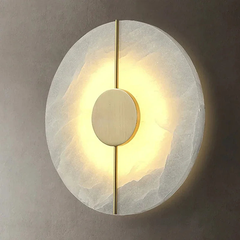 Modern Alabaster Round Wall Lamp