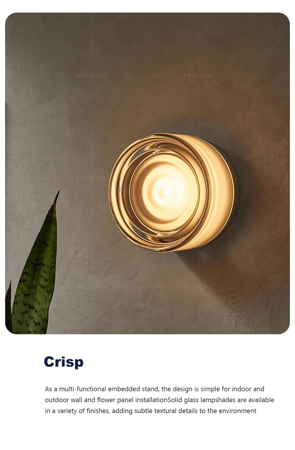 Modern Amber LED Wall Sconce