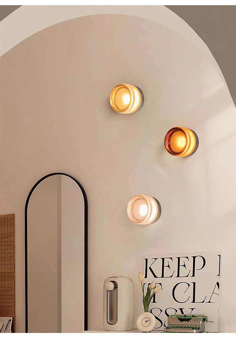 Modern Amber LED Wall Sconce