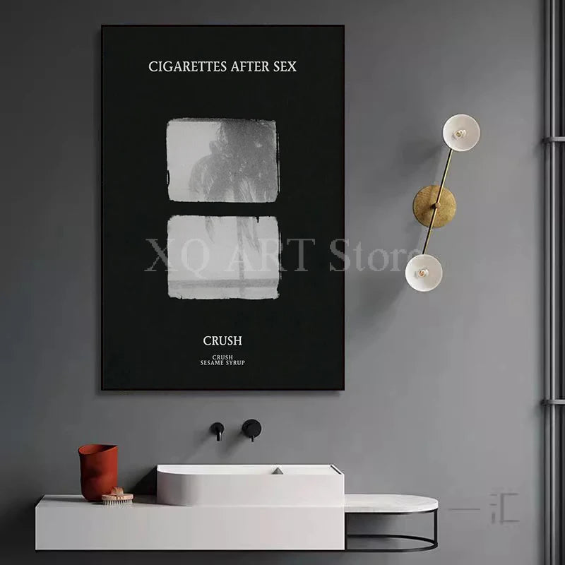 Modern Black Canvas Art Print