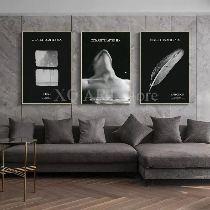 Modern Black Canvas Wall Art