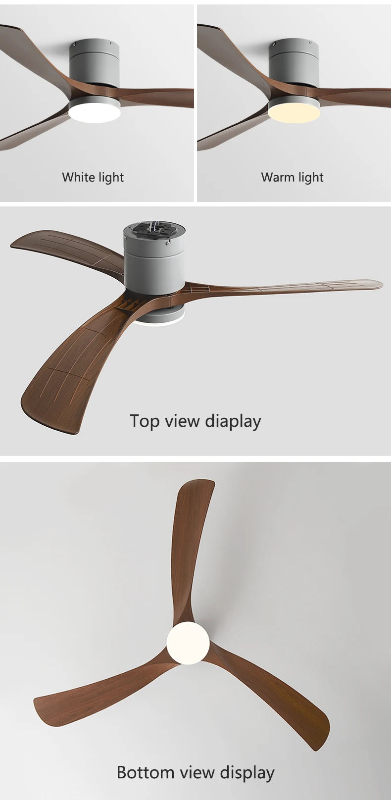 Modern Black Ceiling Fan Light