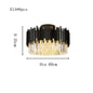 Modern Black Crystal Chandelier Fixture