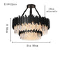 Modern Black Crystal Chandelier Fixture