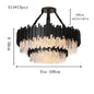 Modern Black Crystal Chandelier Fixture