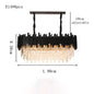 Modern Black Crystal Chandelier Fixture