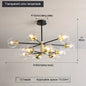 Modern Black Glass Ball Chandelier