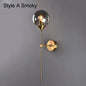 Modern Black Glass Ball Chandelier