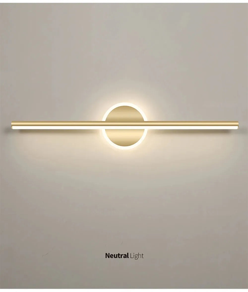 Modern Black Gold LED Wall Lamp