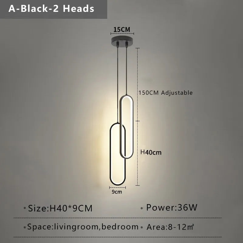 Modern Black Gold Pendant Light