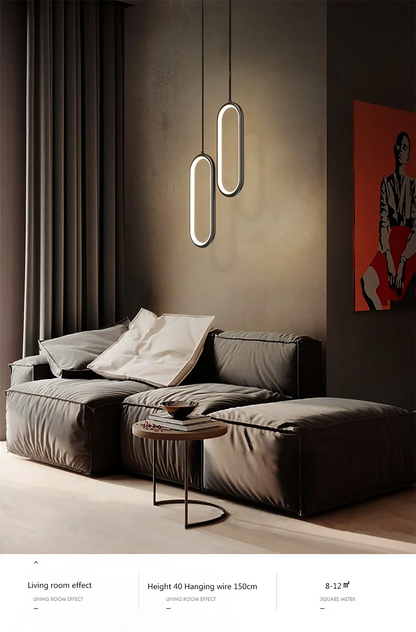 Modern Black Gold Pendant Light