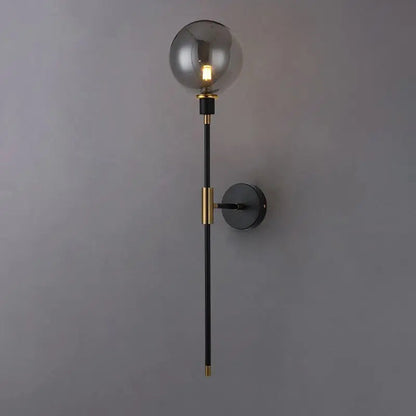 Modern Black Iron Glass Wall Lamp