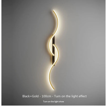 Modern Black/Gold LED Wall Sconce