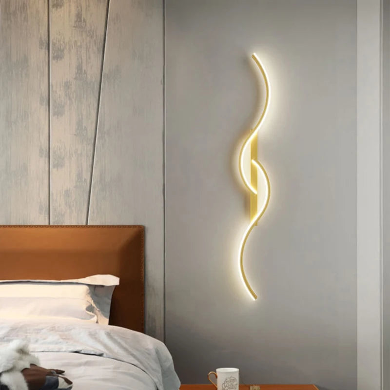 Modern Black/Gold LED Wall Sconce