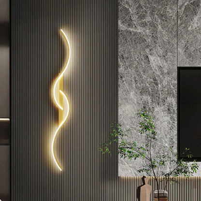 Modern Black/Gold LED Wall Sconce