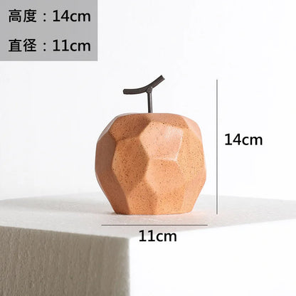 Modern Ceramic Apple Pear Sculpture